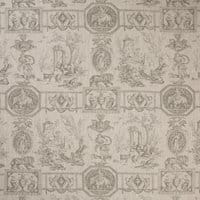 Taupe on Natural Linen